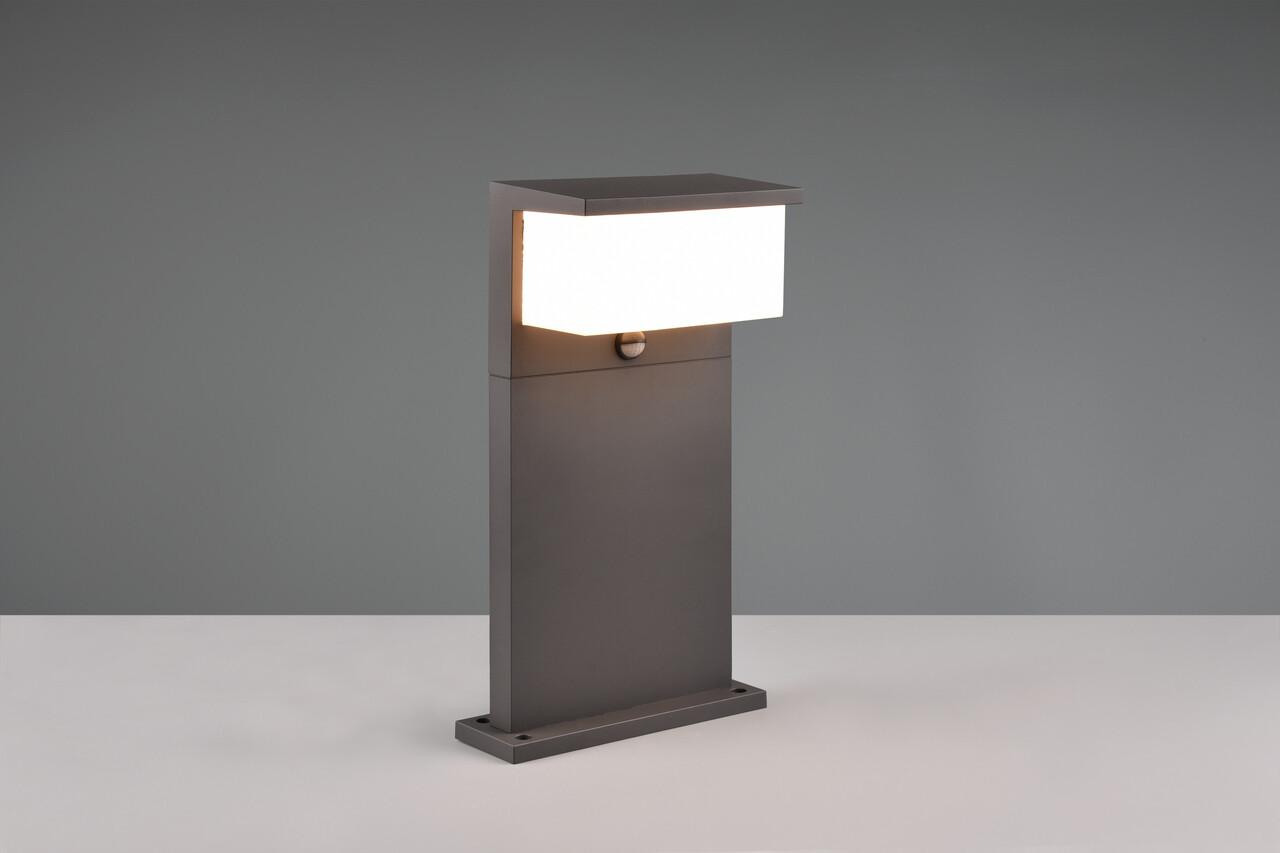 Lampadar de exterior cu senzor Nestos, TRIO, 26x45 cm, 13W, 1x SMD, aluminiu, antracit - imagine 4